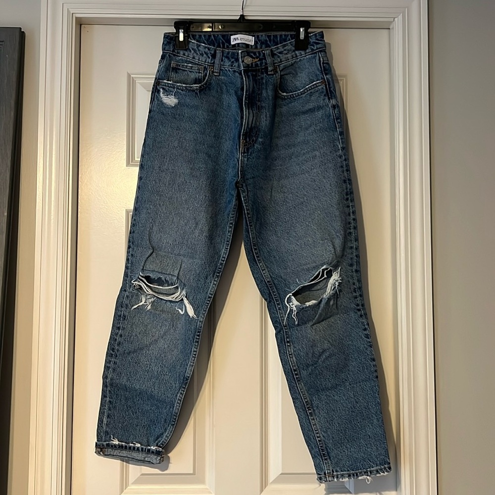 Zara High Waisted Mom Jean